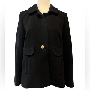 Skirtin Around Black Wool Blend Coat Size 10